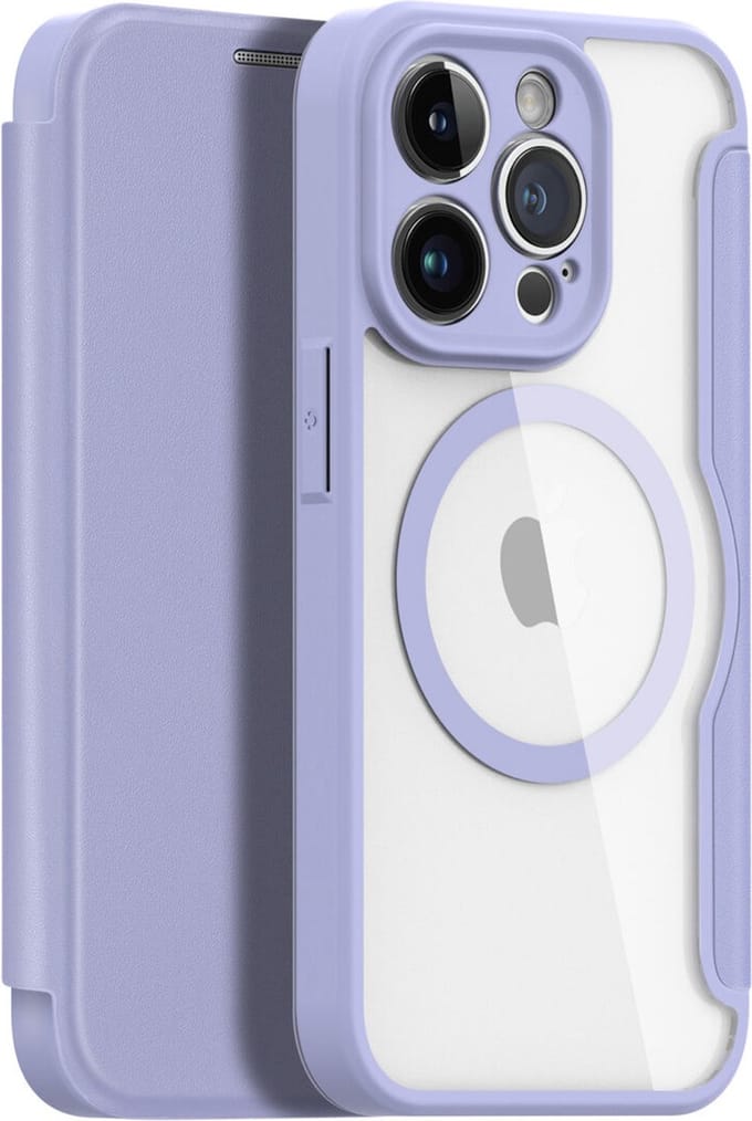 Dux Ducis - iPhone 14 Pro Max Hoesje - Geschikt voor Magsafe - Book Case - Paars