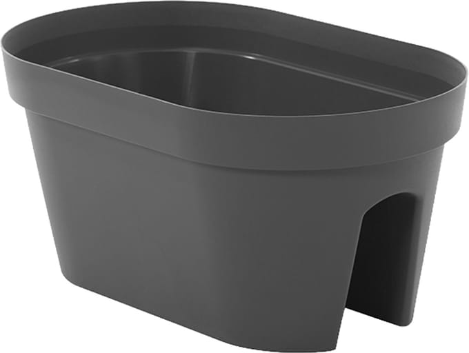 Elezza Soprelia Balkon Plantenbak L49 x B29 x H23 cm - Antraciet
