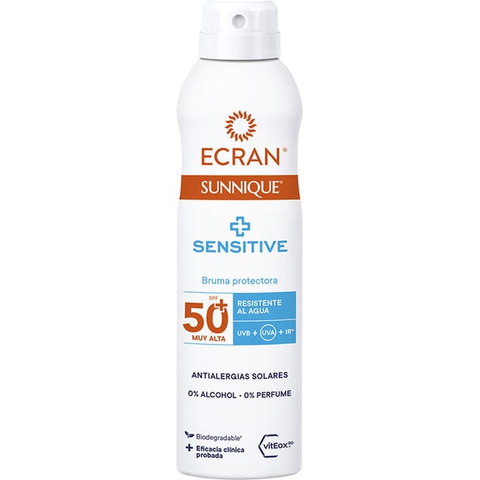 Ecran Sunnique Sensitive Beschermende Nevel Spf50+ 250 ml