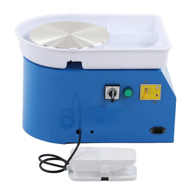 Elektrische Pottenbakkersschijf Machine 250W Hemelsblauw Laag Geluidsniveau Variabele Snelheid Borstelloos Compact Kinderen AU Plug white