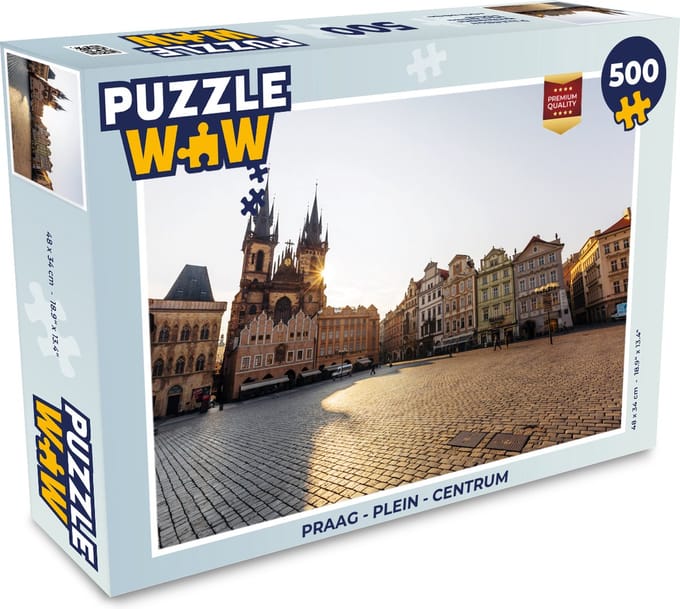 Puzzel Praag - Plein - Centrum - Legpuzzel - Puzzel 500 stukjes