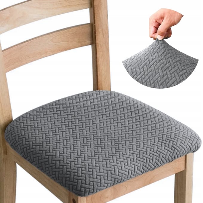 Stoelhoes Stoelzitting 40x40cm Grijs Jacquard Elastisch