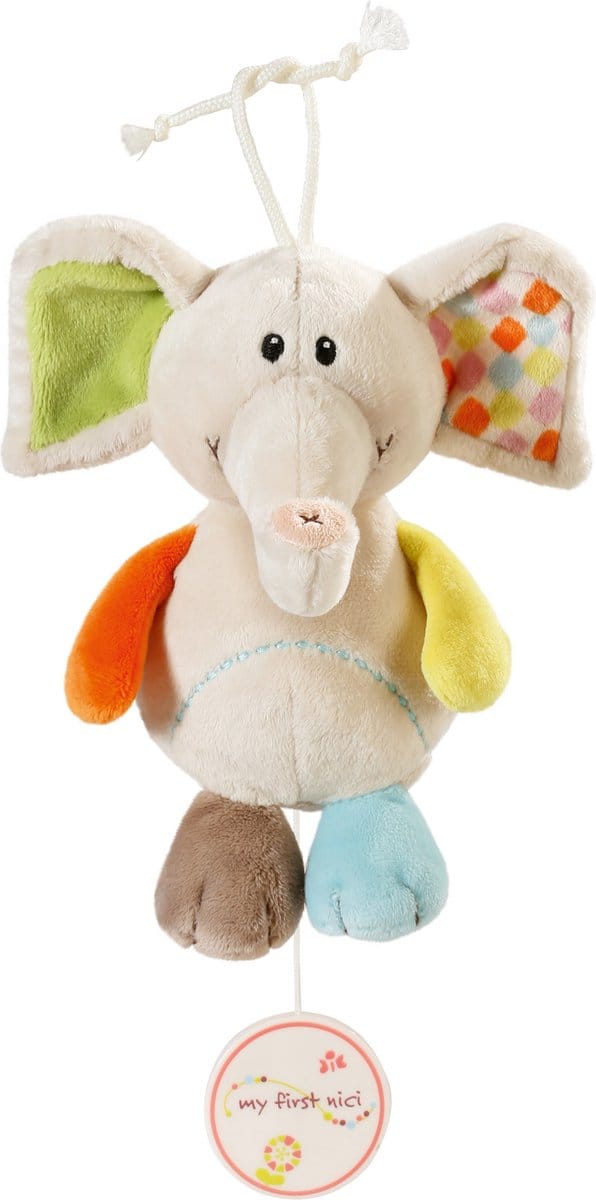Nici Muziekdoosje Elephant Dundi 18 X 10 Cm Pluche/polyester