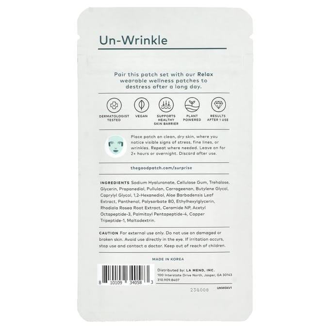 The Good Patch, patch défroissant en 4 parties white