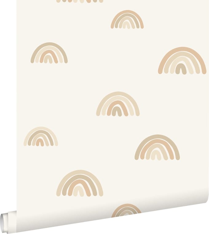 ESTAhome behang regenboogjes beige - 53 cm x 10.05 m - 139685