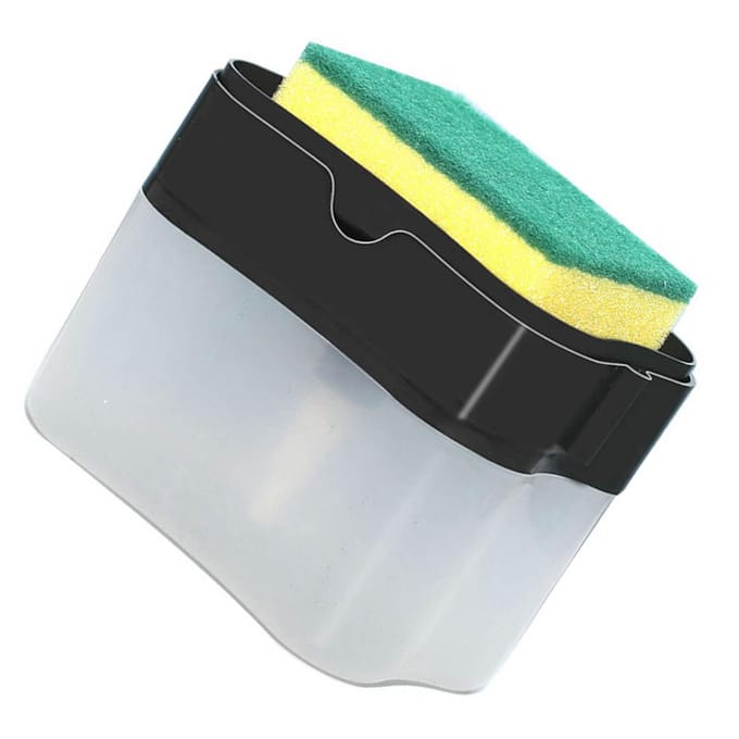 Afwasmiddeldispenser van duurzaam plastic, moeitebesparende pers, afwasmiddeldispenser met grote capaciteit