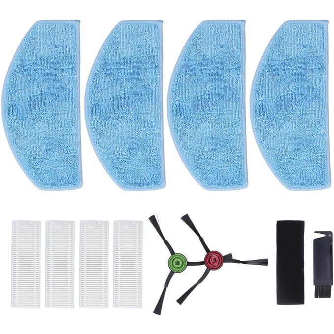 Stofzuigerfilter Zijborstel Dweil Doek Efficiënt Wasbaar Herbruikbaar Stofzuiger Accessoires Kit voor Laresar white