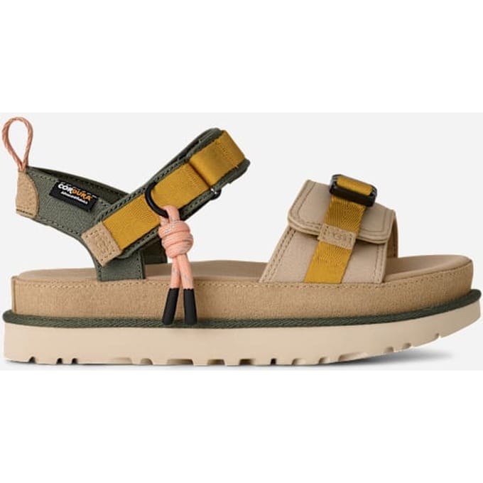 UGG® Goldenstar Wildwood Sandal in Sand Castle, Suede/Polyester