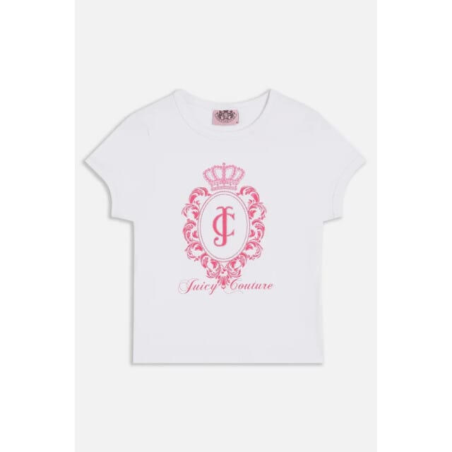 Juicy Couture Heritage crest fitted T-shirt Wit S