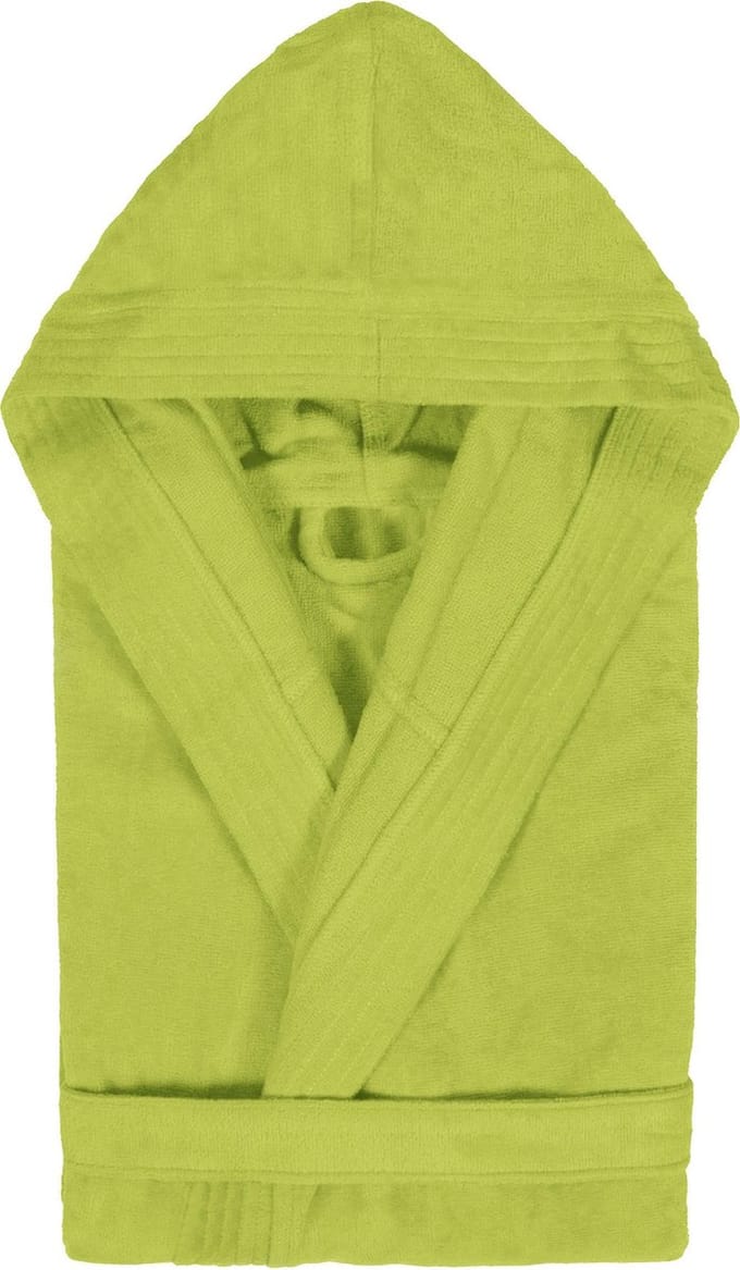 Badjas met Capuchon Uni Cool Velours Groen col 2612 maat XL