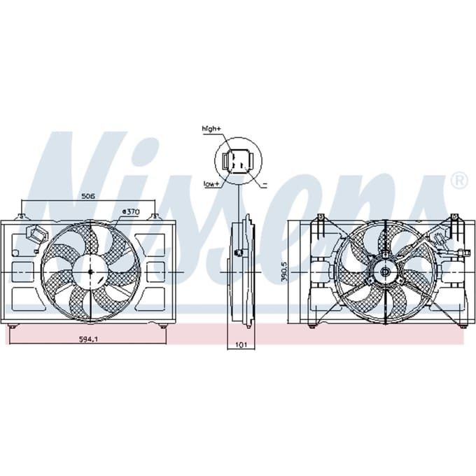 Koelventilatorwiel, motorkoeling NISSENS 850053