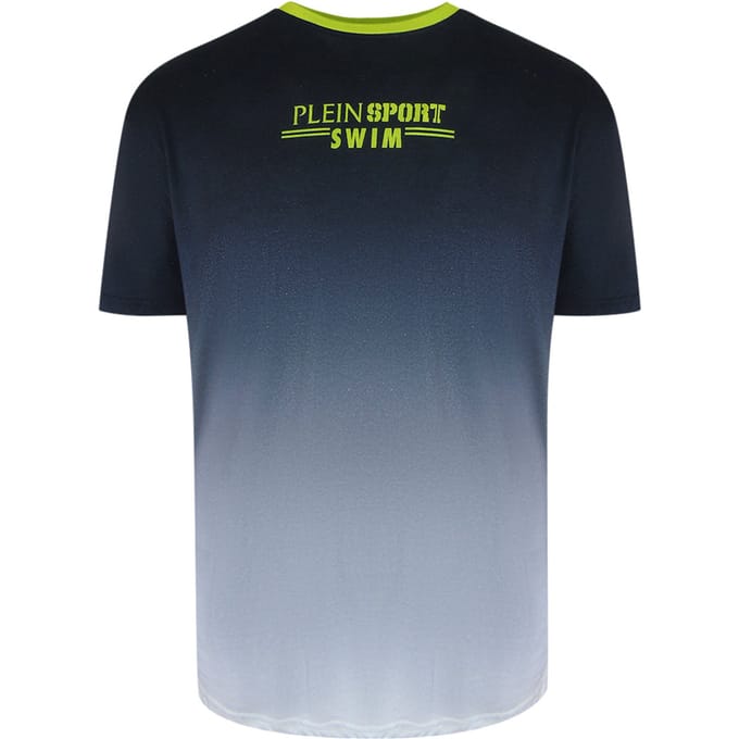 Gradiëntstijl Korte Mouwen T-shirt in Navy