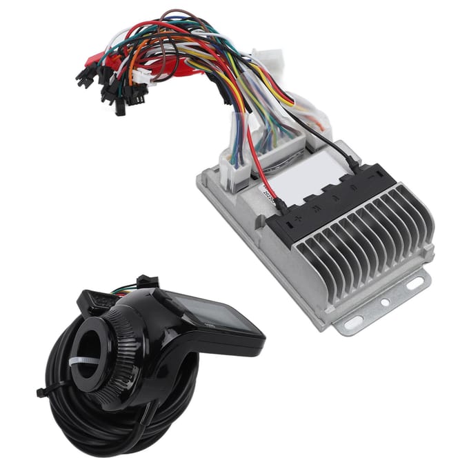 Kit de contrôleur sans balais à onde sinusoïdale 48 V 60 V 500 W, 3 modes, pour scooter, avec écran LCD gray