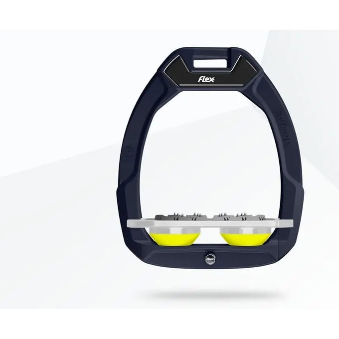 Platte Ultra Grip Veiligheidsneusriem Bruin/Grijs/Geel Flex-On Safe-On