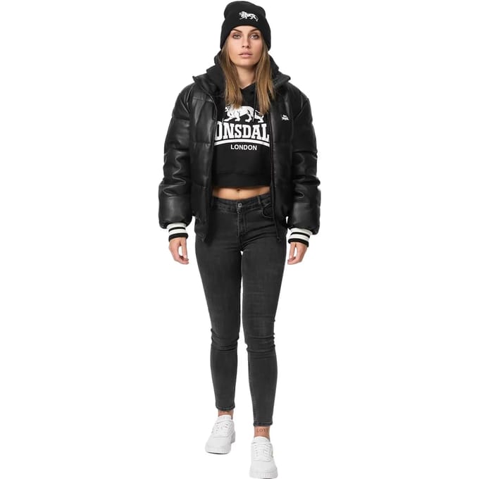 Lonsdale Hybreasal Jas Zwart 2XL Vrouw