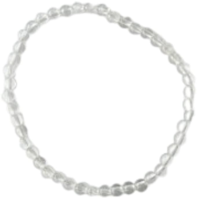Bergkristal armband 4mm maat 18 helderheid en enerievol