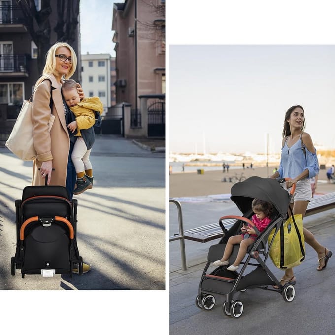 Lichte en Compacte Opvouwbare Kinderwagen voor Baby's 0-36 Maanden