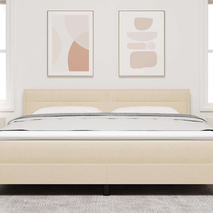 vidaXL Hoofdbord Crème 180 cm Stof