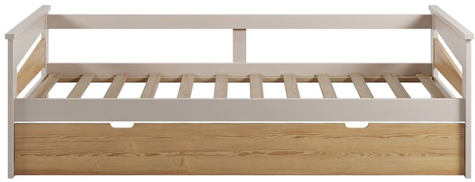 Vente-unique Bedframe hout beige, natuurlijk licht 90 x 190 cm