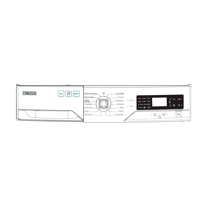 AEG controlepaneel, wit, Zanussi, EN,SYM 140209232010