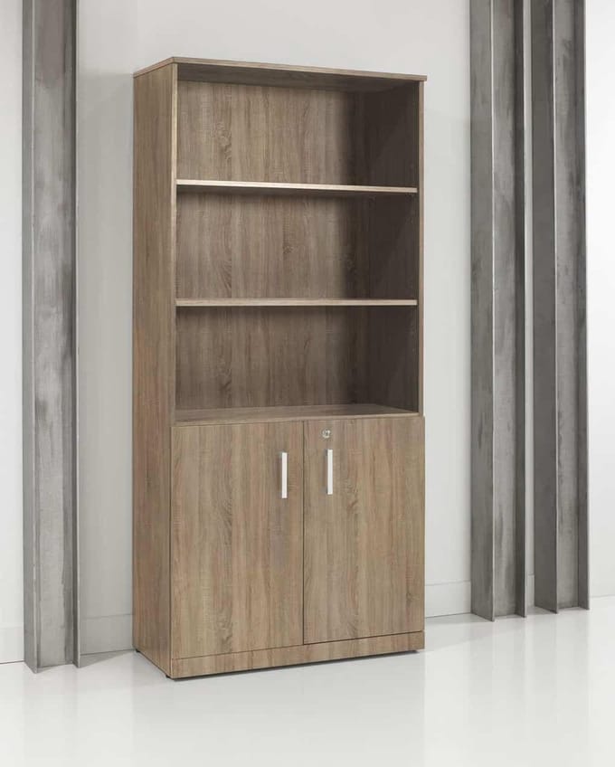 Half open houten archiefkast Chief 200x90x42 Robson Eiken
