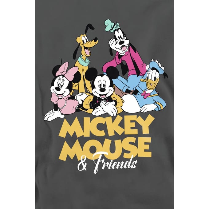 Disney Volwassen uniseks Mickey Mouse Friends Sweatshirt (Houtskool)