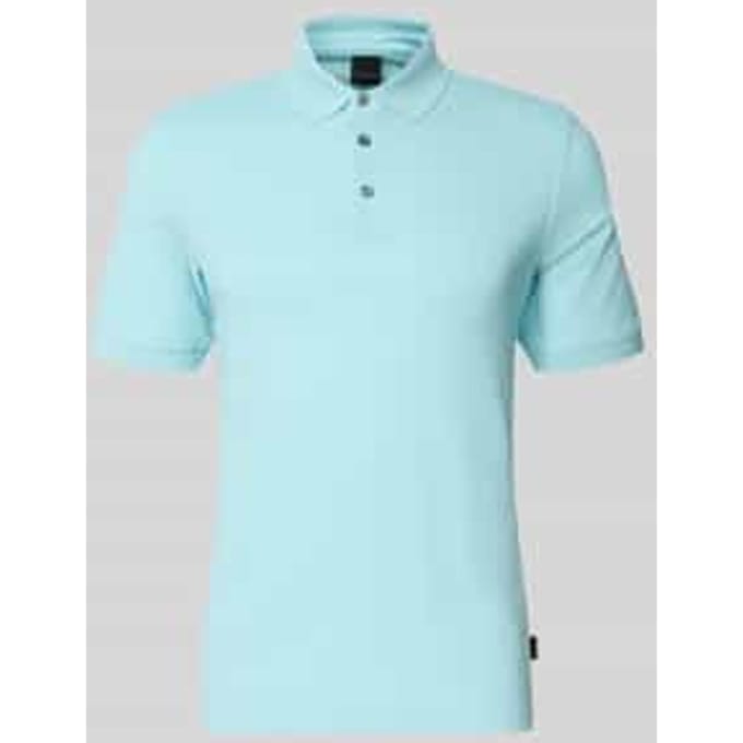 slim fit poloshirt met structuurpatroon