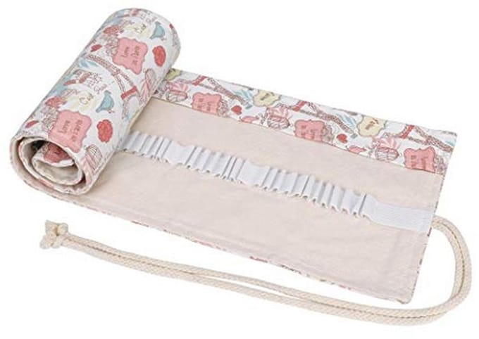 Pennetje met 72 Gaten voor Kleurpotloden - Oprolbare Canvas Organizer