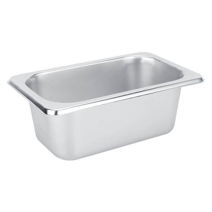 Bassin de buffet alimentaire en acier inoxydable, assiettes, casseroles, plateau, support de vaisselle, récipient alimentaire carré gray