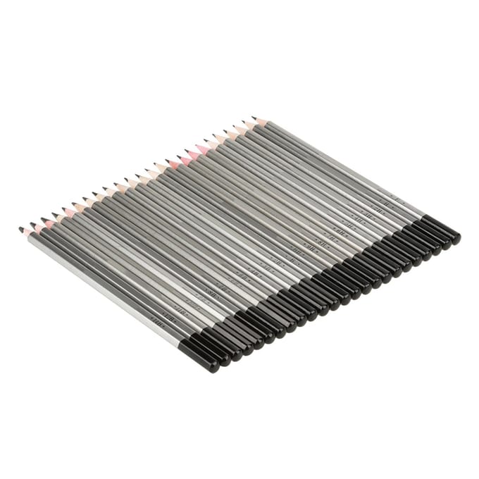 24Pcs Sketch Art Graphite Drawing Pencil NOn toxic Colored Paint  Pencil 9H-14B gray