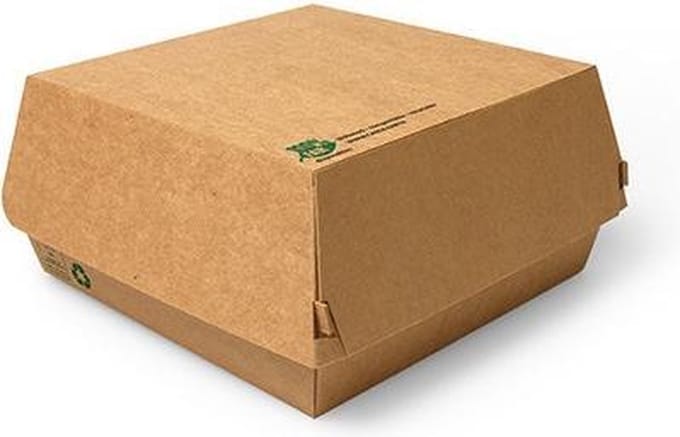 25 st. 25st. Kartonnen Hamburger Bakjes Groot