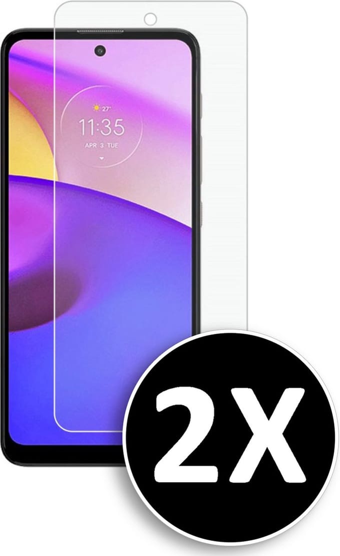 HB Glas Geschikt voor Motorola Moto E40 - Screenprotector Glas Gehard Tempered Glass - 2 Stuks
