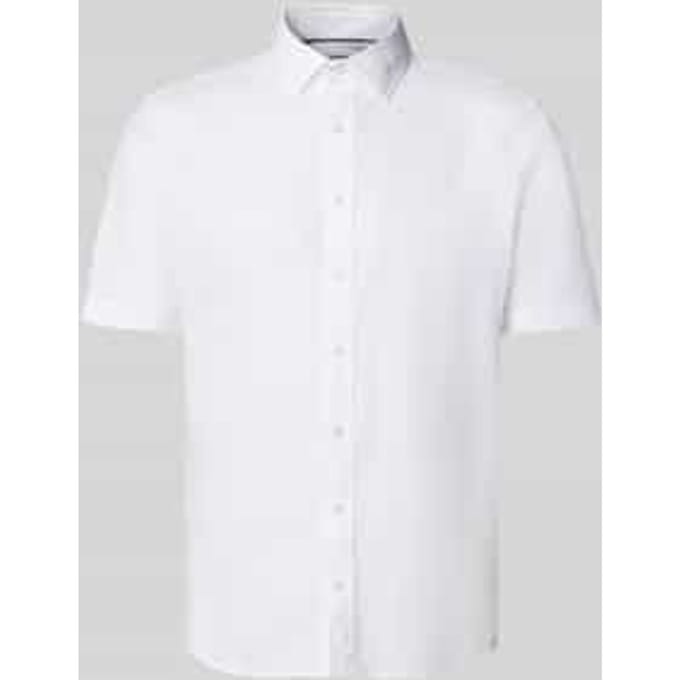 slim fit vrijetijdshemd van linnenmix
