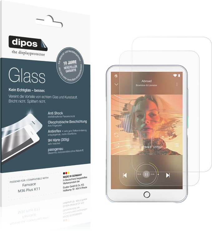 dipos – 2x Matte Pantserfolie geschikt voor Fanvace M36 Plus K11 | 9H Screenprotector