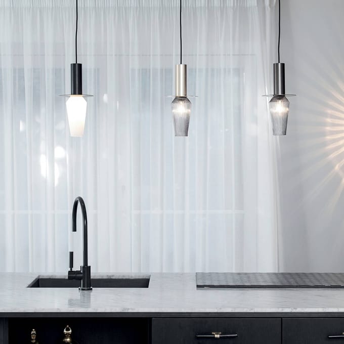 DESIGN BY US Harakiri hanglamp, zwart/rookgrijs