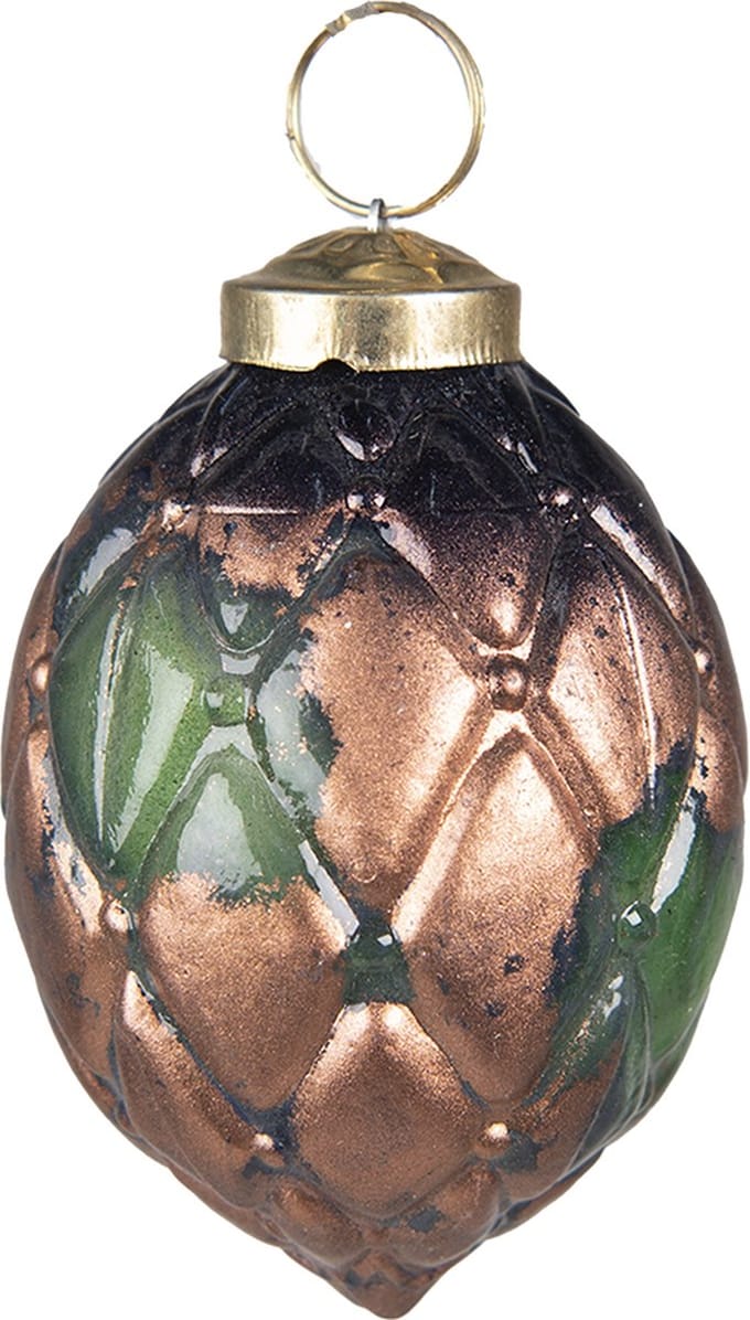 Clayre & Eef Kerstbal Overig Ø 7 cm Groen Glas Kerstballen