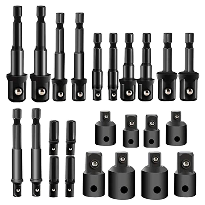 Impact Verlengstuk & Dopadapter H-ex Schachtboor Verlengbit Doppenset Kit Draagbaar 16PCS