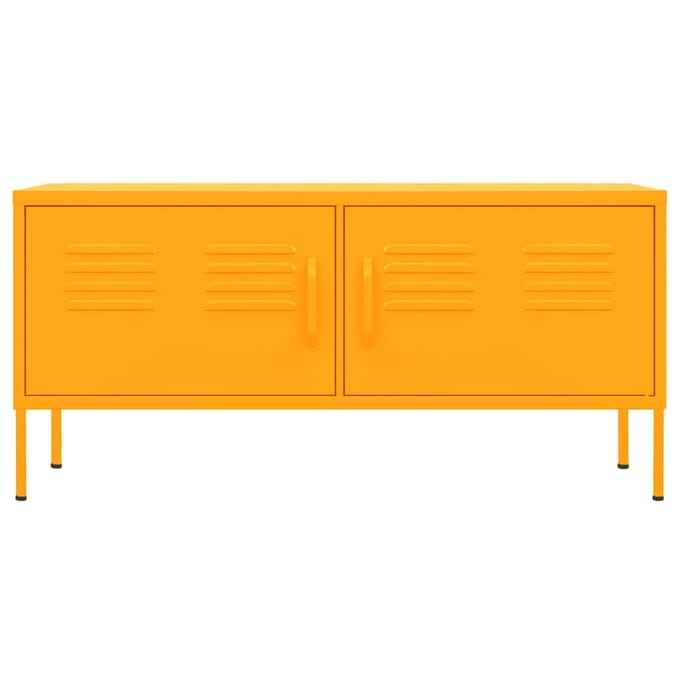 vidaXL - Tv-meubel - 105x35x50 - cm - staal - mosterdgeel