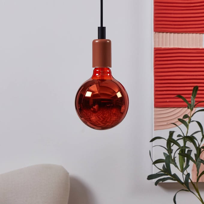Eglo Ledfilamentlamp Globe - Koper - D12,5cm - Dimbaar - Warm Wit - E27 - 4w