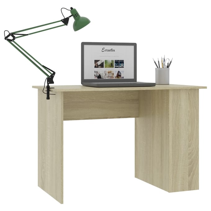 vidaXL - Bureau - 110x60x73 - cm - bewerkt - hout - sonoma - eikenkleurig