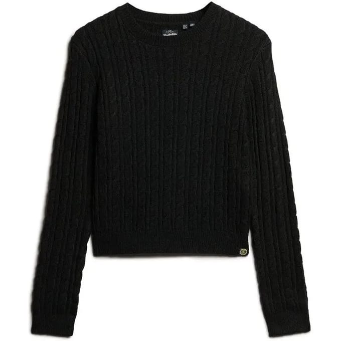 Superdry FITTED CABLE CREW NECK JUMPER Dames Trui - Maat S