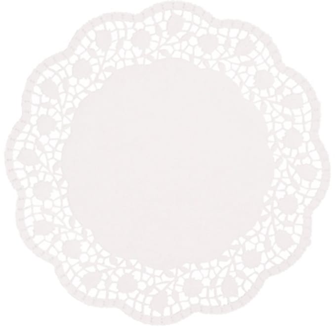 20x 100 Taartranden rond Ø 25 cm wit