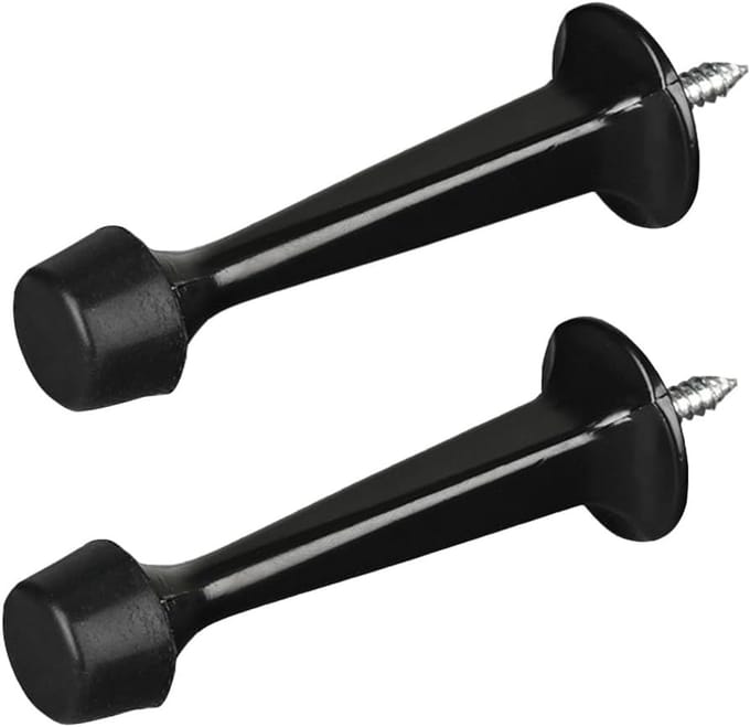 Dailygoods- Deurstopper Wandmontage - Zinklegering - Rubber Buffer - 2 Stuks - 73 mm - Bescherming voor Deuren en Muren - Deurbuffer
