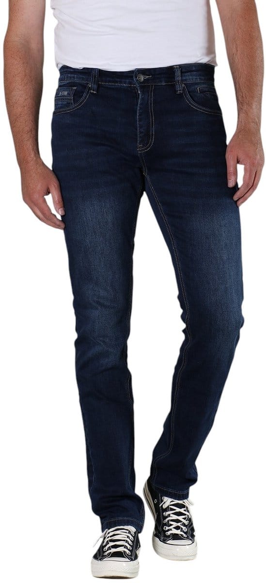 New Star 999 JV-SLIM DNM1 Stretch Denim Dark Blue Jeans Heren