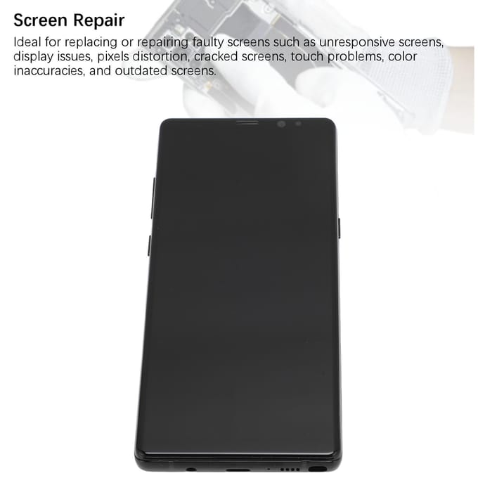 Remplacement d'écran pour Galaxy Note 8 Téléphone TFT LCD Digitizer Assemblage d'écran tactile avec cadre et black