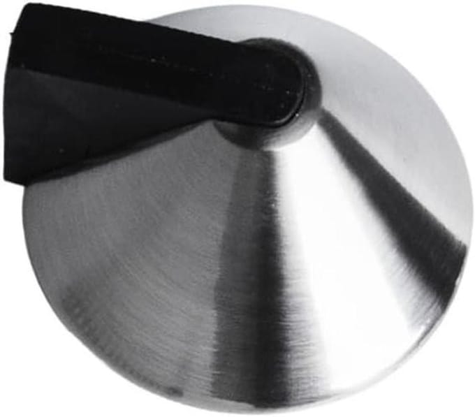 Deurstopper - Rubber buffer - Deuren Dempen - Verdikt materiaal - 8 mm dik - Geborsteld zilver
