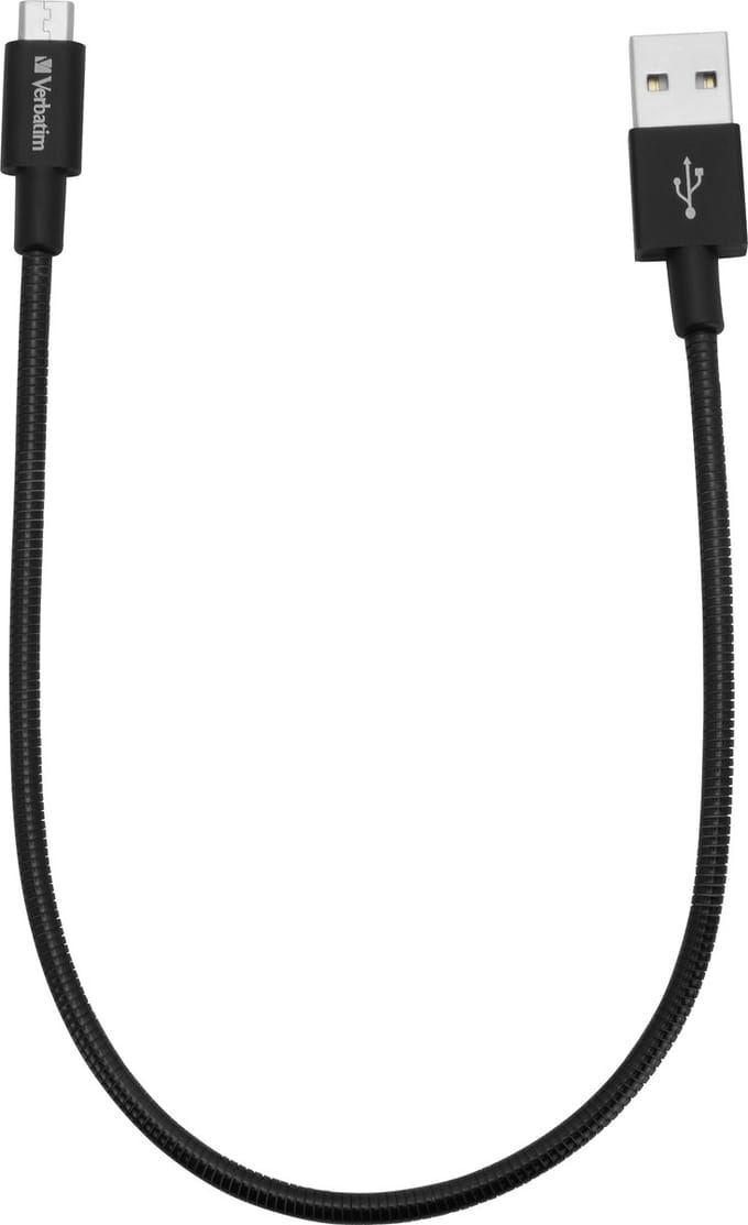 Verbatim Micro B USB Cable Sync&Charge 30cm Zwart