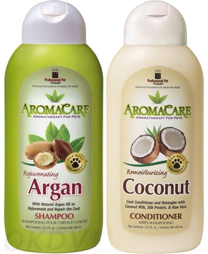 AromaCare Argan Hondenshampoo & AromaCare Coconut Milk Conditioner Voordeelbundel