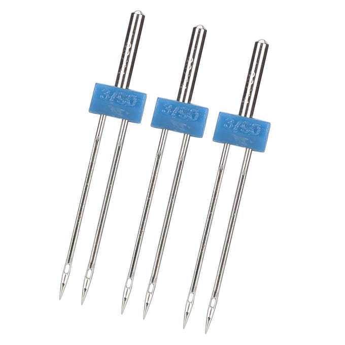 3 stuks Dubbele Naalden Spelden Roestvrij Staal Inrijgen en Haken Steken Naaiaccessoires 3MM 3pcs gray