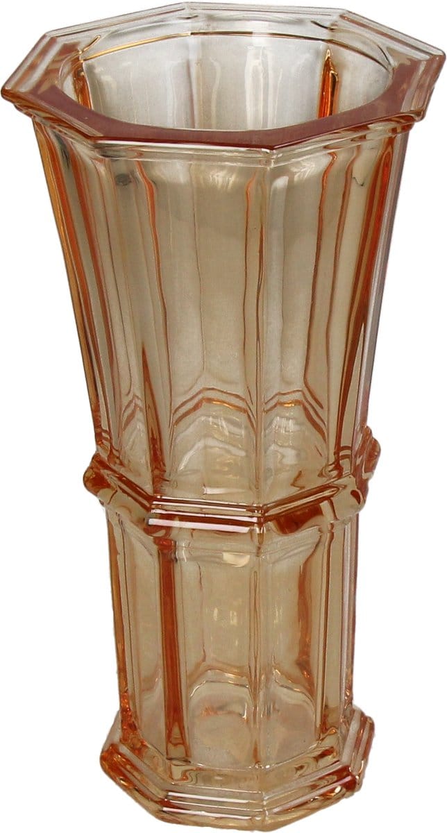 HD Collection Vaas Glas Oranje 12,5x12,5x23cm